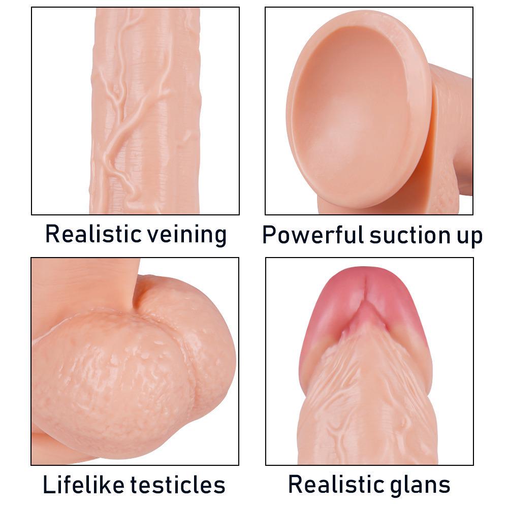 MoDi 28cm Insertable Big Dildo Realistic Penis Massager Dildo Vagina Waterproof Adult Sex Toys for Woman