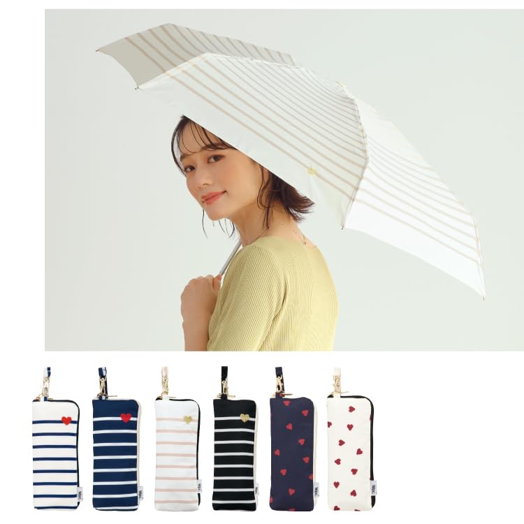 Rain Folding Heart Embroidery Border For Sunny and Rainy 50cm For Umbrella Wpc. Umbrella, Umbrella, Gold, Mini, Pink, Days, Ribs, 200g, Lightweight,