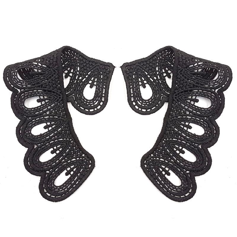 Water Soluble Lace Shoulder Collar, Milk Silk Embroidered Shoulder Collar Three-Dimensional Hollow Embroidery Corsage Diy Lace Accessories