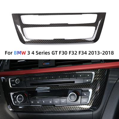 Auto CD Panel Trim Mittelkonsole Abdeckung Carbon Faser Aufkleber Aufkleber Für BMW 3 4 Serie GT F30 F32 F34 2013-2018 Accessoire