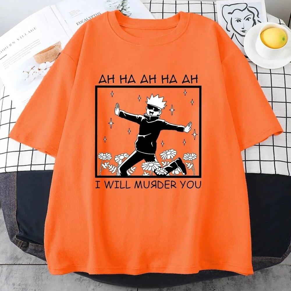 Žhavá novinka Anime Satoru Gojo tričko s grafickým potiskem pro unisex i ženy Anime Ležérní topy Personalizované cool tričko s kulatým výstřihem
