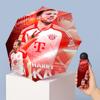 Harry Kane Pattern Printed Mini 5 Folds 8 Ribs Compact Umbrella Windproof Waterproof Lightweight Portable Folding