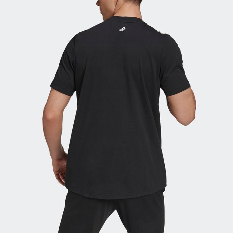 Adidas Sport Round Neck Short Sleeve T-Shirt Men Tops Black GV5189