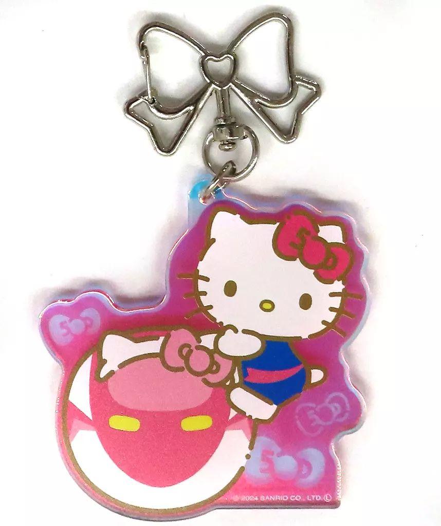 

[USED] Used Hello Kitty (horizontal) keychain. Hello Kitty 50th Anniversary Hello Kitty Shinkansen Aurora Acrylic Keychain Hello Kitty x JR West