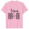 Unisex Tshirt Team Bride Graphic Tee Crew Neck Short Sleeve Ring Hand Letter Print Bachelorette Wedding Party Casual Top