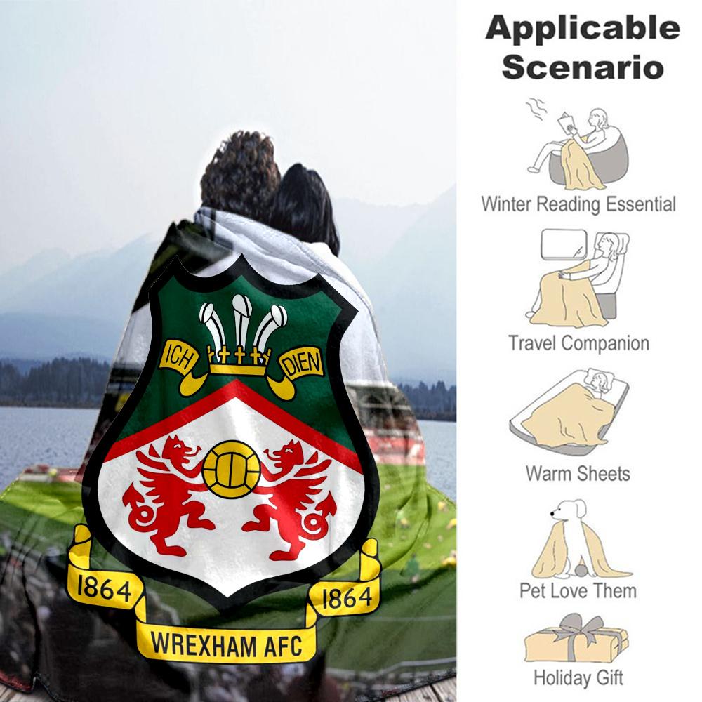 Wrexham Afctowel Blanket, High quality Comfortable for All Seasons, Home Decor, Warmth and Comfort