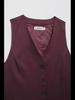 Sleeveless Slim Vest & Wide-Leg Pants Women's Suit