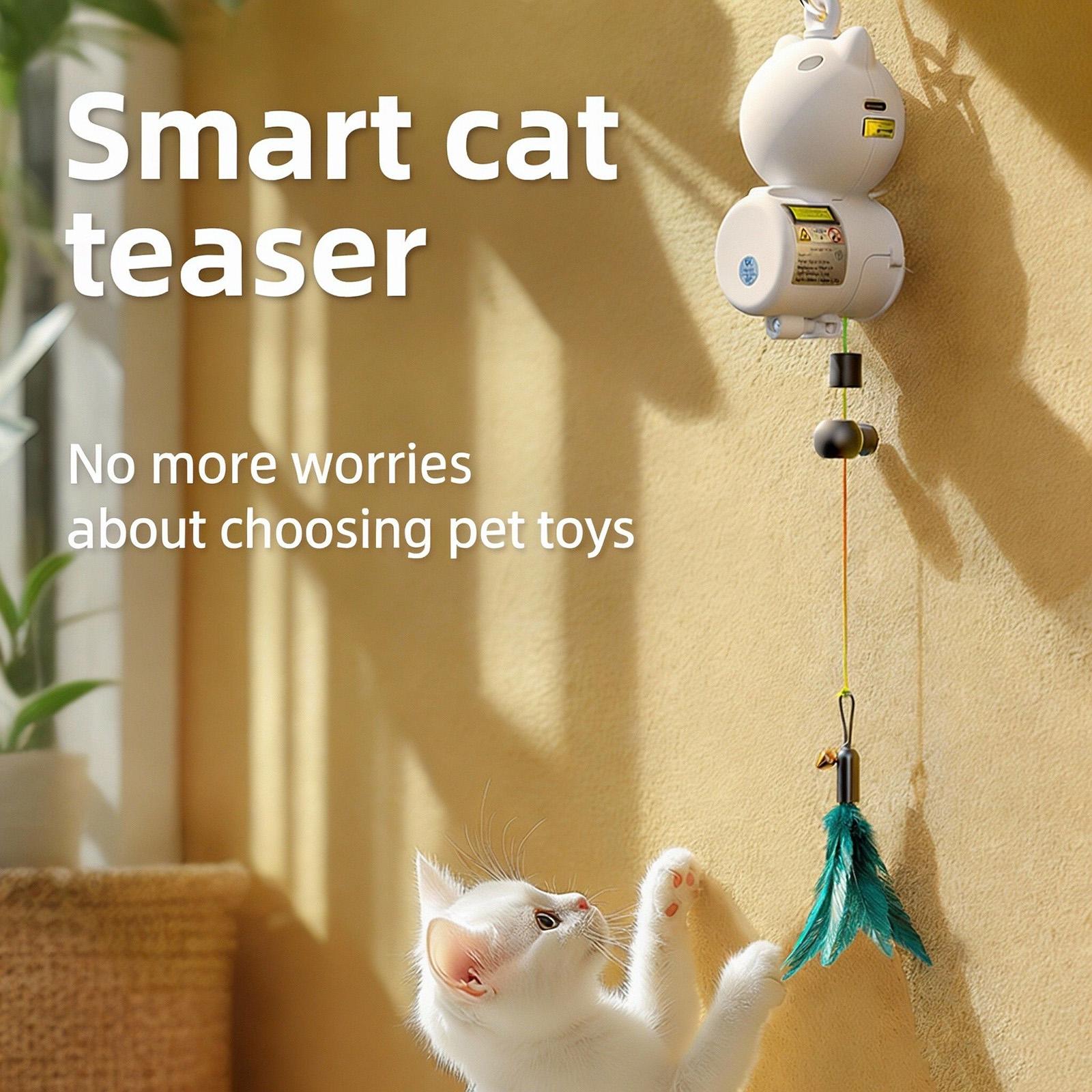 Игрушки для питомцев - Электрическая зарядка - Автоматические - Развлекательная подвесная и выдвижная игрушка - Саморасслабление и развлечение - Палочка-игрушка one size