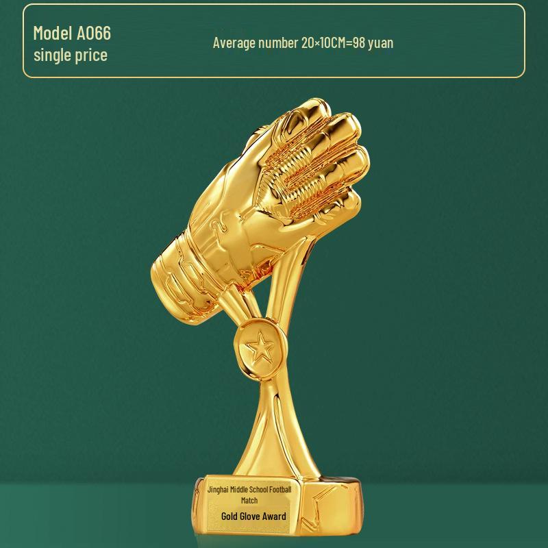 Custom Crystal Football Trophy - 2025 Golden Boot Top Scorer Award (Extra Large)