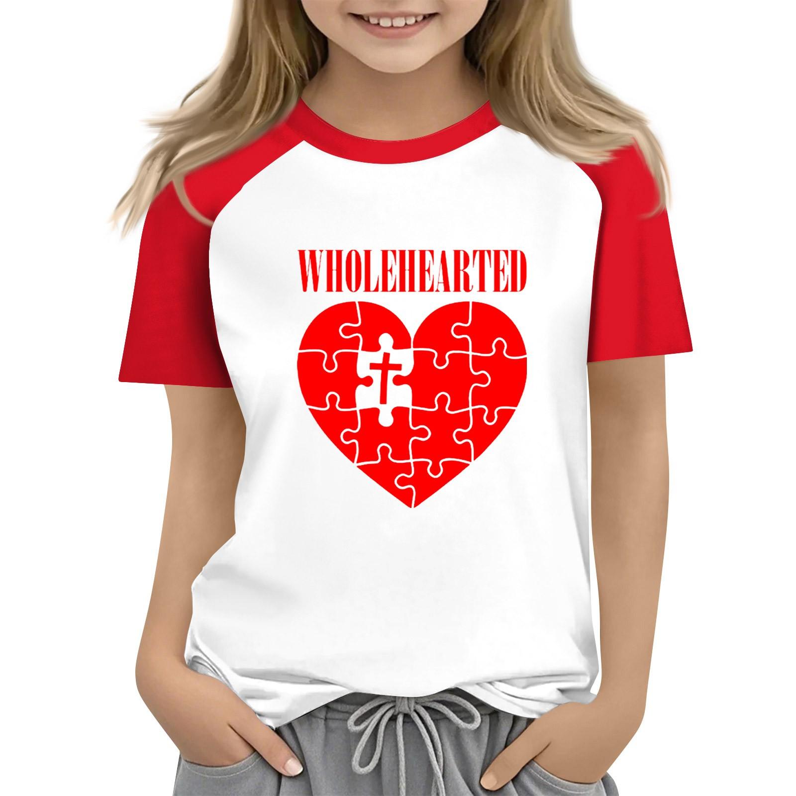 

Топы для девочек 4-16 лет с круглым вырезом и коротким рукавом, модные топы 130 киноварь