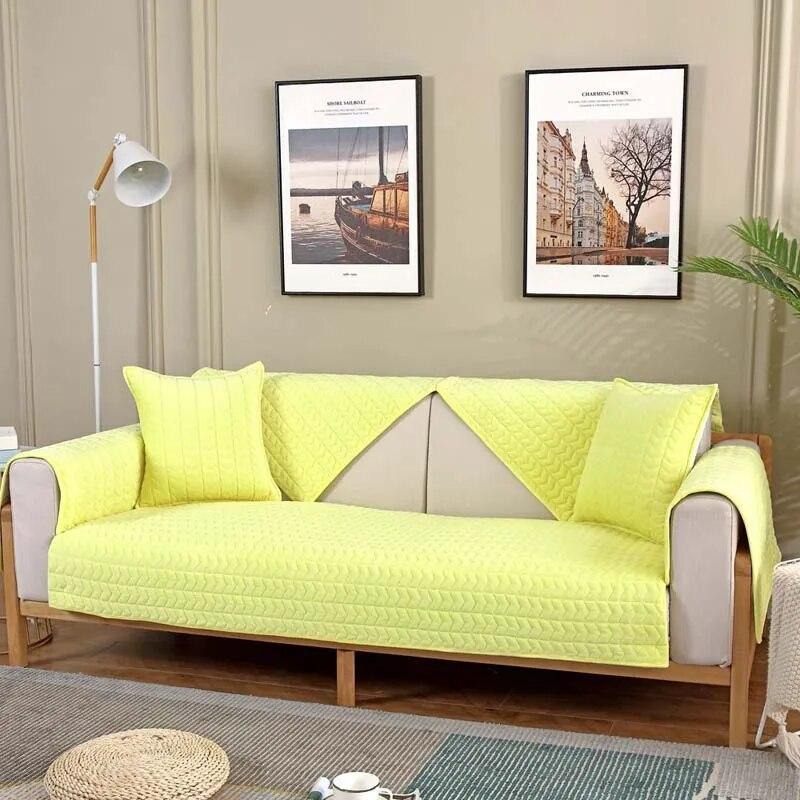 Short Plush Non-slip Sectional Sofa Towel Soft Thick Comfortable Crystal Velvet Sofa Cover  Winter Warm Sofa Mat for Living Room