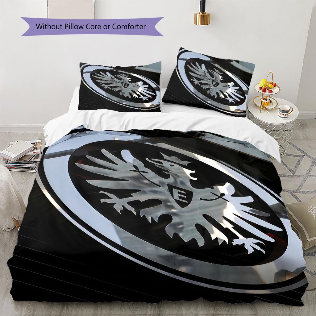 Vzorové povlečení Eintracht Frankfurt Domácí dekorace Narozeninový dárek ( 1 povlak na peřinu + 2 povlaky na polštář, bez náplně),merchandise pro fanoušky.
