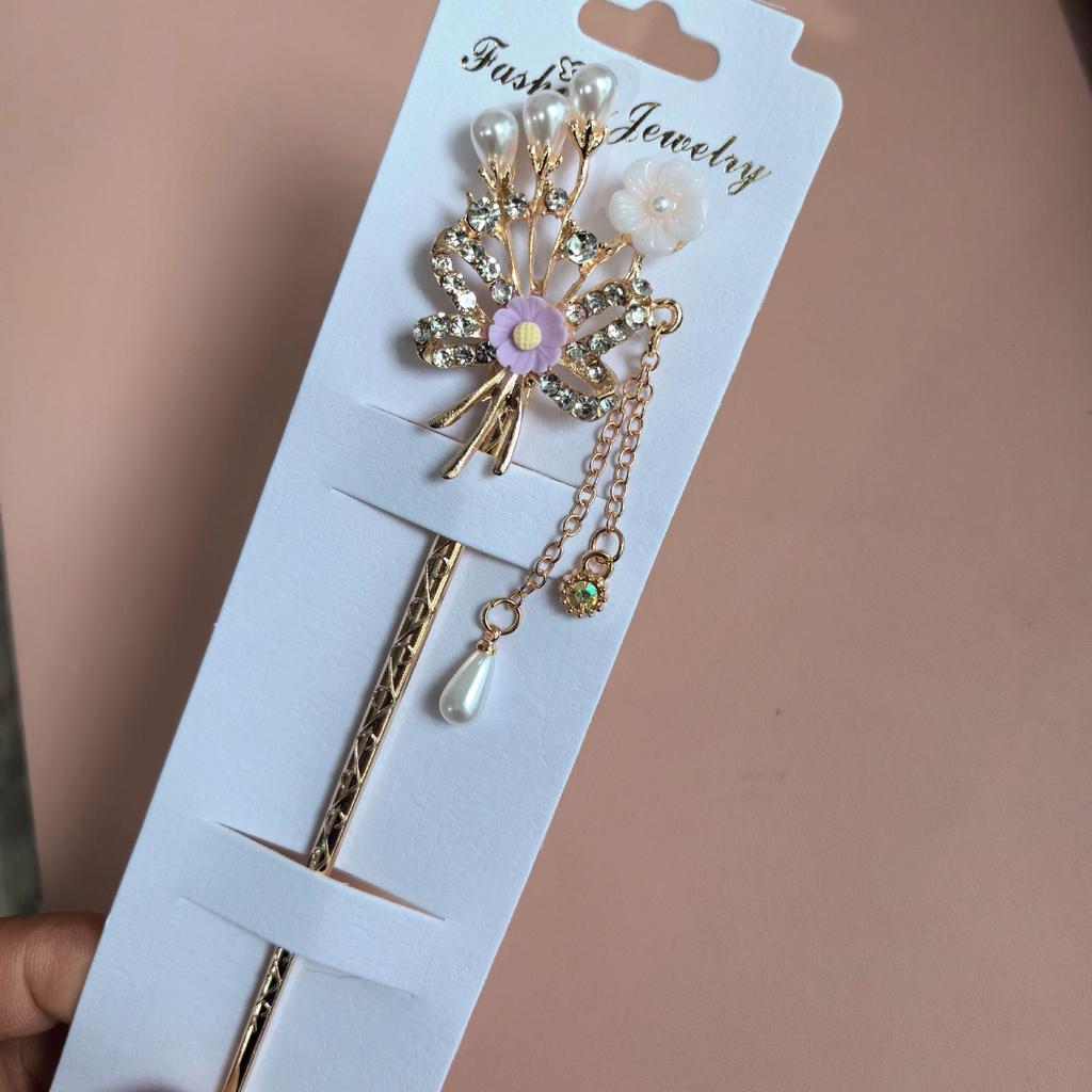 Women's 2026 Spring/Summer Chinese Tassel Alloy Hairpin - Qipao Hair Accessories