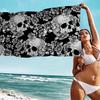Crâne Horreur Sorcellerie Gothique Grandes Serviettes de Plage en Microfibre Serviette Sable Serviettes de Plage Serviette de Piscine pour Voyage Piscine Natation Yoga