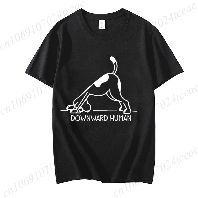 New Fashion Women T Shirt Pullover Korean Version Dog Yoga Cartoon Yogi Print TShirt Casual Short Sleeve Couples TShirt Gift