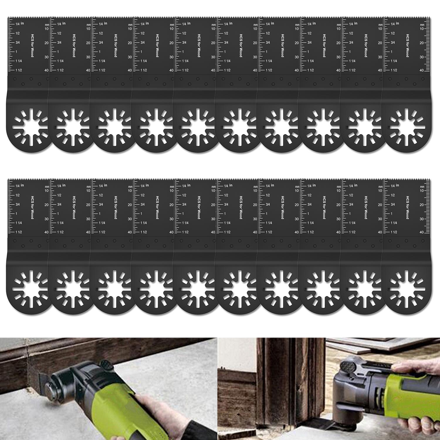 

20PCS Multi Tool Blades Oscillating Saw Blade Multi-Function Saw Blade Renovator Multi Cutter Blade For Wood Plastic Metal Cutti