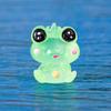 Set of 6 Charming Animal Sculptures Luminous Frog Mini Figurine Ornament for Kids and Cartoon Lovers Home Decorations