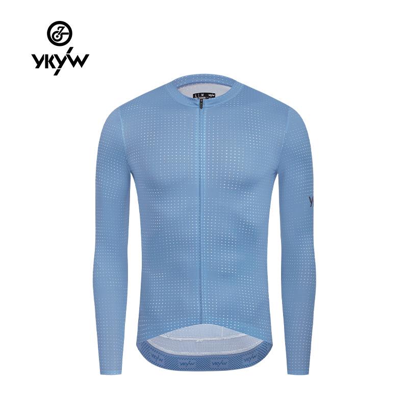 

YKYW2025 Мужская дышащая влагоотводящая велоджерси с длинным рукавом XL