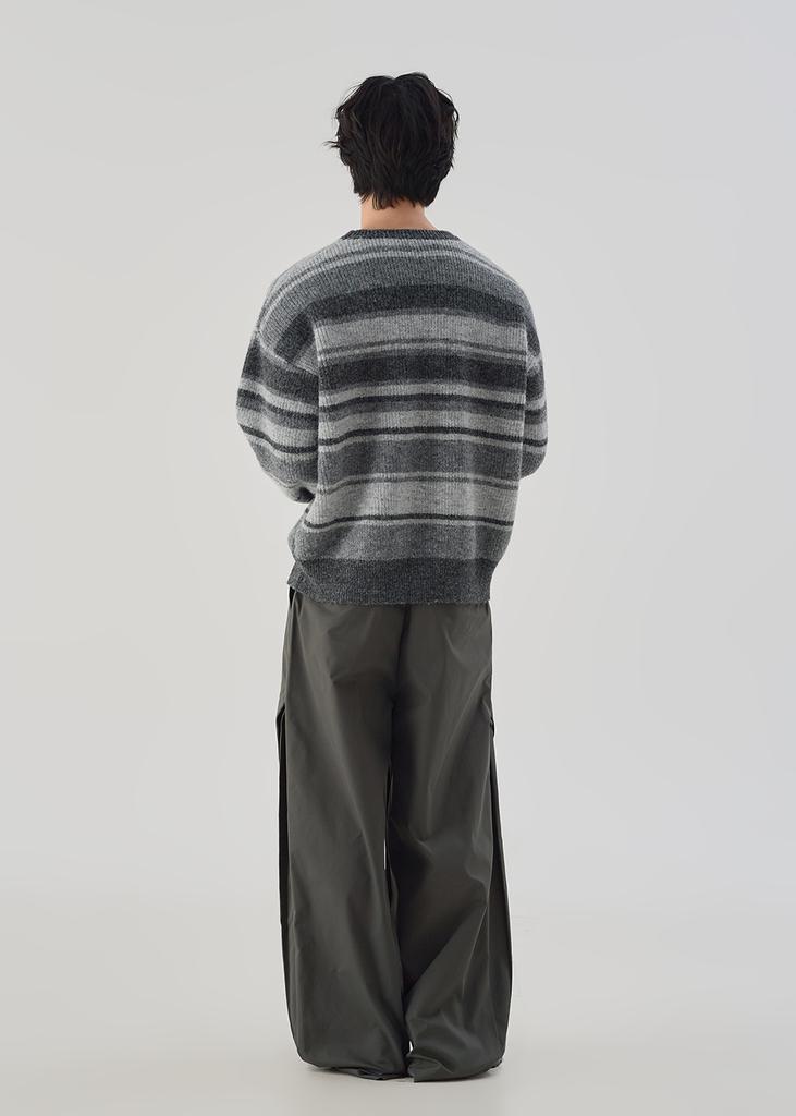 Ousa Wool Striped Round Knit