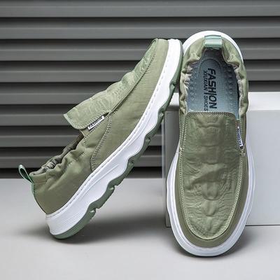 Freizeitschuhe für Herren Frühling Herbst Dicke Plateausohle Grau Slipper Canvas Sneaker Klassisch Original Rechtmäßig Niedriger Preis Herrenschuh