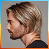 2025 European Fashion Short Straight Wig For Men HW750