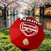 Custom Name Personalized football team Print Umbrella, Auto Open Close, 8‑Rib Sturdy Frame, Commute Camping Hiking Use, Birthday Gift