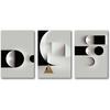Abstract Geometric Canvas Wall Art Minimalist Black and White Geometric Poster Prints Modern Abstract Geometric Canvas Black and White Grey Abstract
