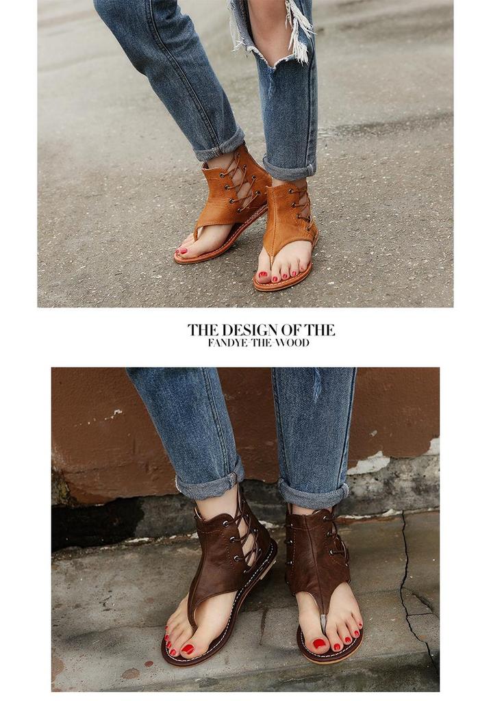 In Stock Summer 2021 New Arrivals Herringbone Sandals European & American Plus Size Flats