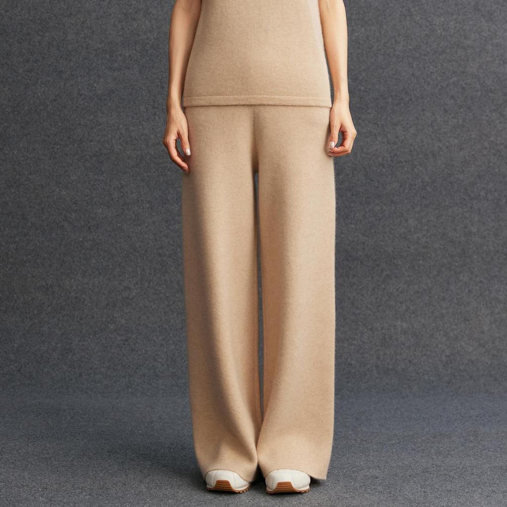 Set di maglieria casual da donna in cashmere, vestibilità larga, tre pezzi, per Autunno/Inverno