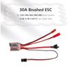 RC Car 30A ESC Brushed Forward Reverse Brake Dual Way ESC Motor Speed Controller for 130 180 260 Motor 1/16 1/18 1/24 Car Boat   2 PCS