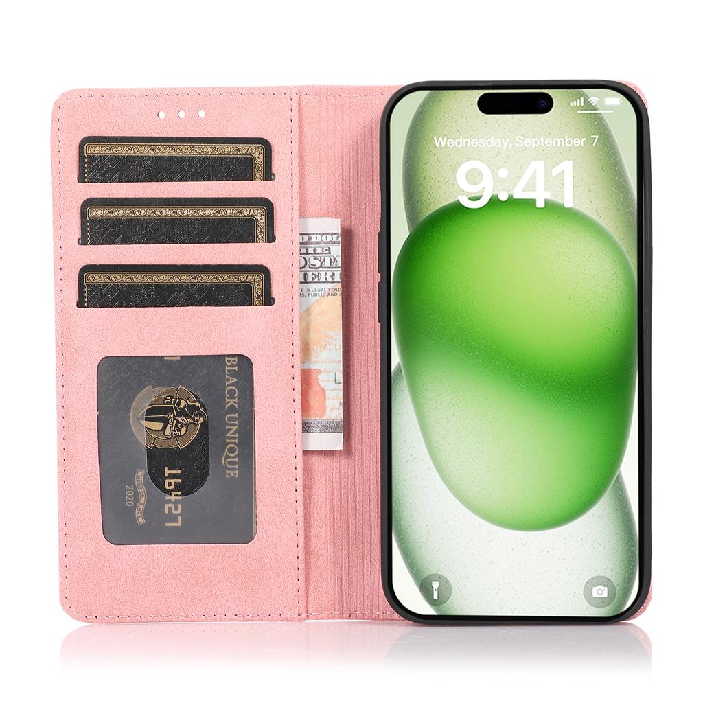 For iPhone 16 Pro Max Case Wallet Magnetic Closing Leather Flip Phone Cover