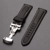 Echtes Kalbsleder Uhrenarmband für Omega Business-Uhrarmband für Seiko 22mm 20mm 26mm Schmetterlingsverschluss Nähte Braunes Armband