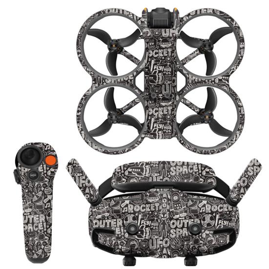 

1 комплект наклейок для дрона для DJI Avata 2 Водонепроникний сонцезахисний знімний квадрокоптер із захистом від подряпин Захисна плівка Наклейка Аксесуари для дронів E