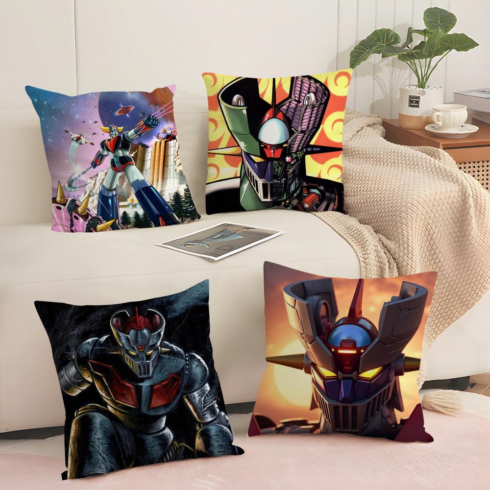 M-Mazinger Z Cushion Cover Silky Short Plush With Invisible Zipper Dustproof Sofa Pillow Cover For Home Decor