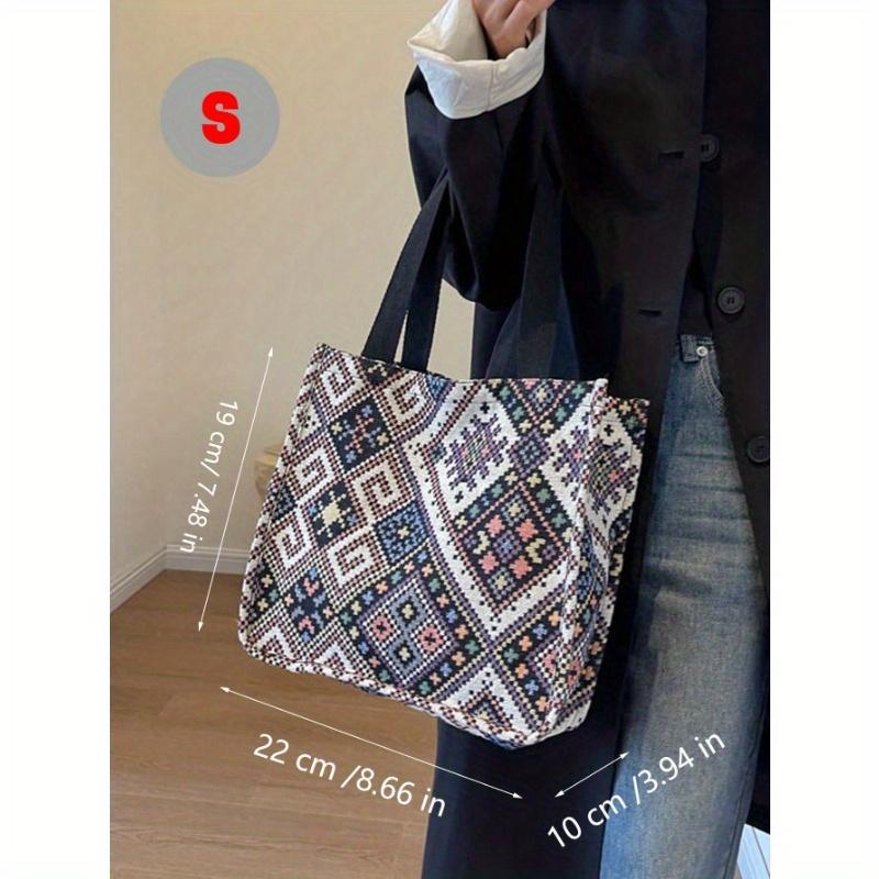 

1 шт. Модная повседневная шикарная большая сумка-тоут, холщовая сумка, сумка через плечо для мамы, студенческая школьная сумка-саквояж, многофункциональная сумка для хранения косметики Small чёрный