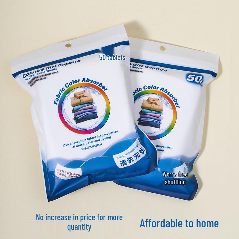 Color Absorber Laundry Sheets: Anti-Dyeing, Mixed Wash Safe, Worry-Free Laundry Solution.