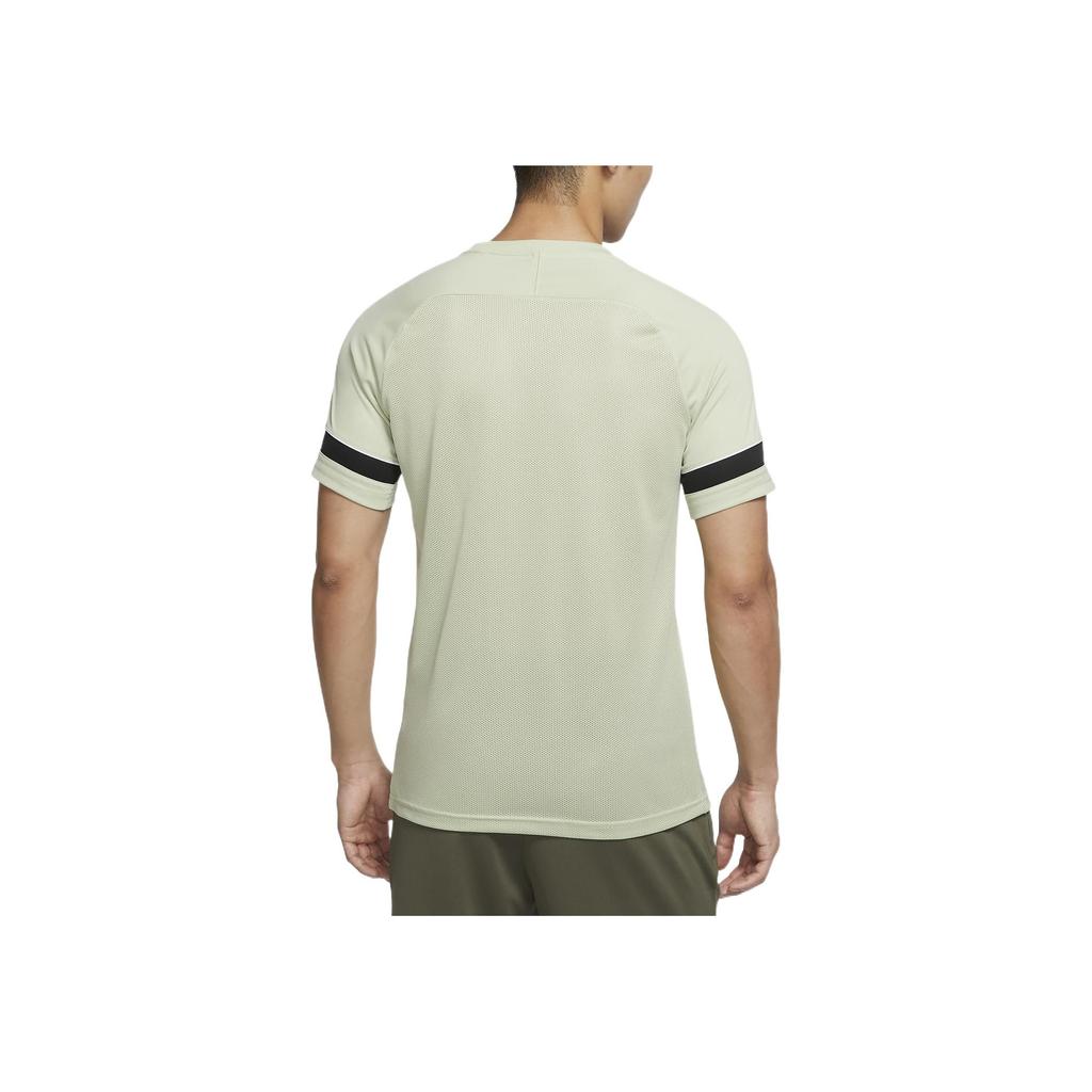 Nike Dri-FIT Academy Knit Soccer Cuff Color-Block Embroidered Short Sleeve T-Shirt Men Tops Olive-Green CW6102-371