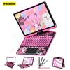 2025 Newest Y2K Transparent  Keyboard case for iPad 11 Inch 360 Degree Rotation with Pencil Magnetic Charging for iPad Air 6th