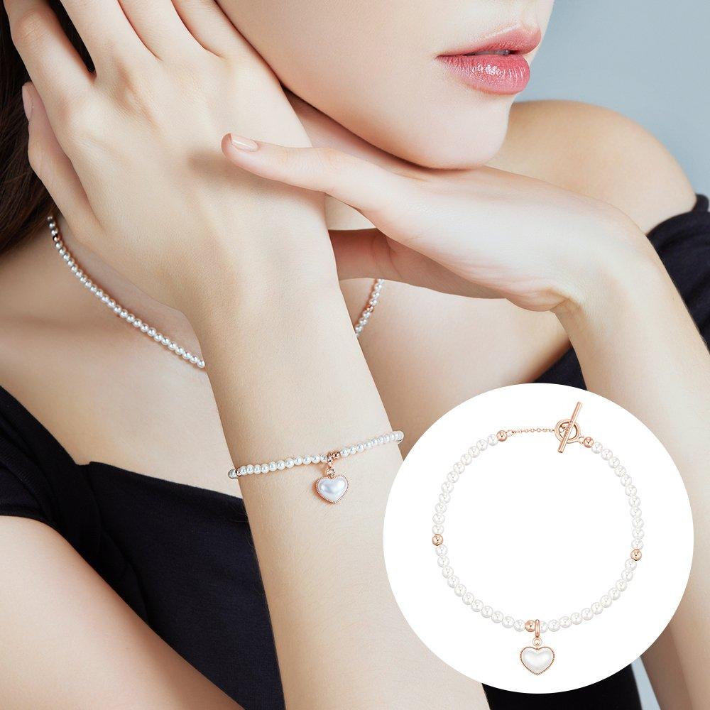 Mariel Pearl Bead Bracelet + Pendant Set (Set-J0-0907)