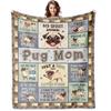 Pug Gifts, Pug Gifts Blankets 60''x50'', Pug Mom Gifts, Pug Gifts for Pug Lovers, Pug Gifts for Women, Puppy Gifts for Girls, Gifts for Pug Dog