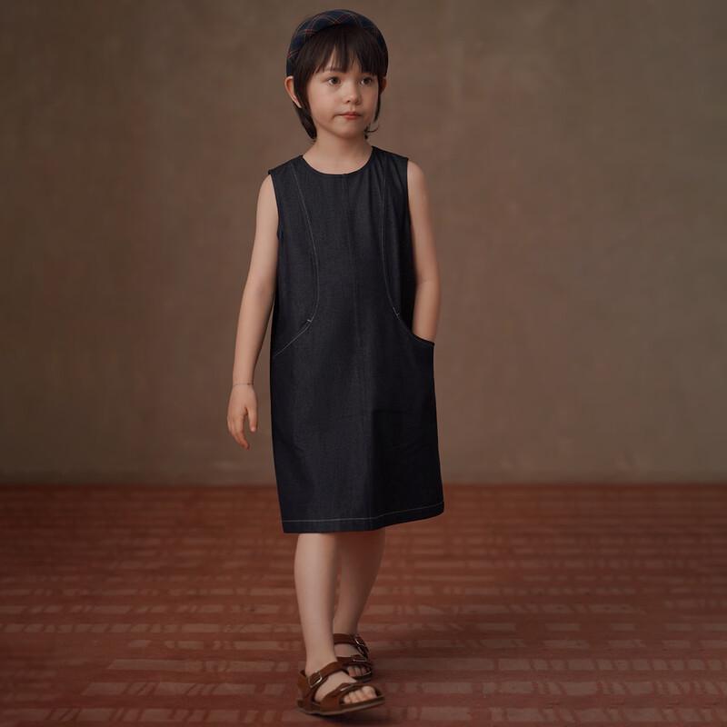Hacikis Girls' Denim Vest Dress