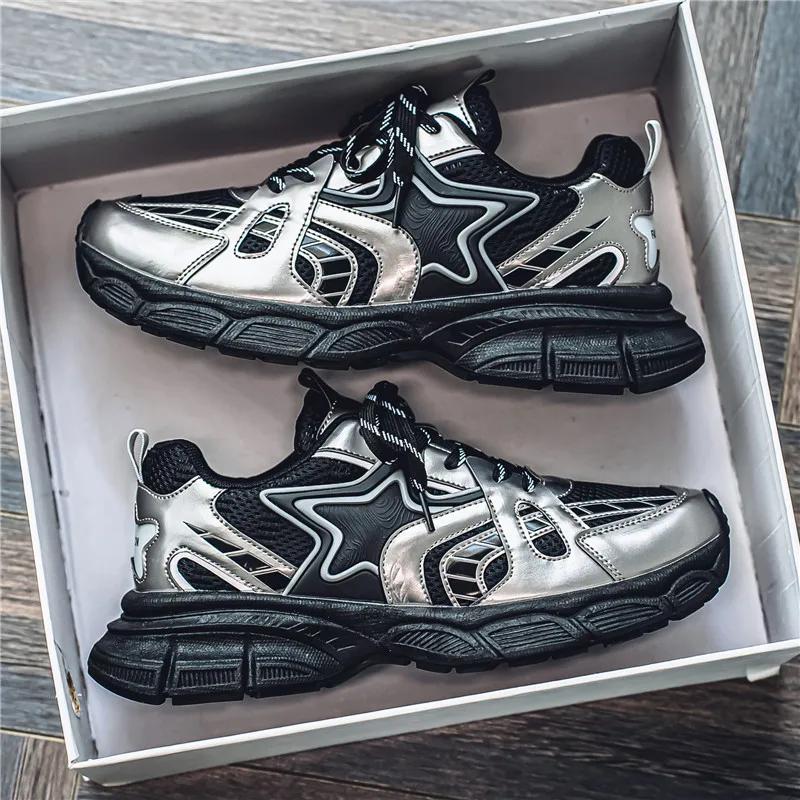 

Модная обувь мужская Кроссовки Мужская повседневная Мужская обувь теннис Роскошная обувь Кроссовки для бега Дышащая обувь модные мокасины Кроссовки для мужчин 44 чёрный