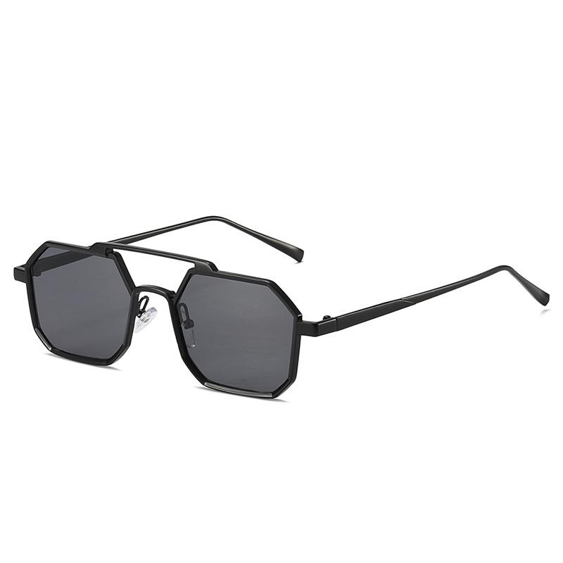 

2022 Trending Square Frame Sunglasses: European-American Double Beam Street Style New