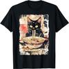Ramen Nudeln Katze Japan Y2K Kawaii Retro Katzen Manga Anime T-Shirt(1)