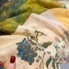 New retro-style printed small square scarf light luxury elegant thin French high-end professional neck scarf shawl women