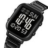 Skmei Men Digital Watches Luxury Stainless Steel Strap Dual Time Zone Man Sports Bracelet Watch 30M Waterproof Male Alarm Clock