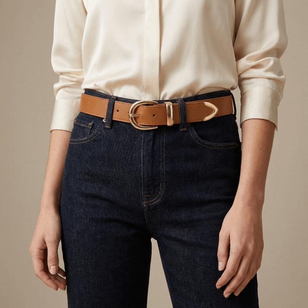 Metal PU Leather Belt Pin Buckle Trousers Belt Cool Women Waistband  Male