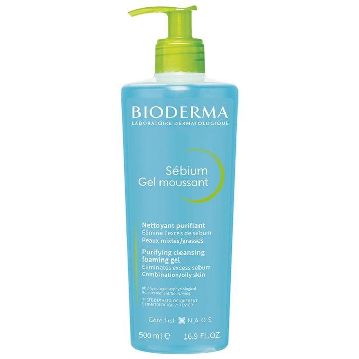 Gel Nettoyant Moussant - BIODERMA - SEBIUM - 500ml - Hypoallergénique - Sans Parabène