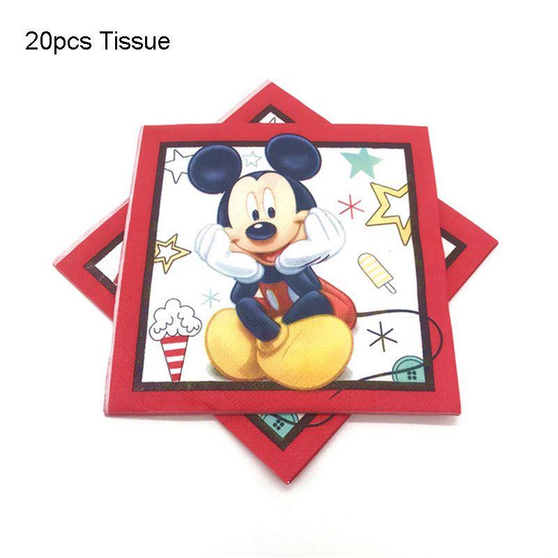 Theme Mouse Cartoon Party Supplies Decoration Red Birthday Party Decor