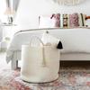 Home Cotton Rope Woven Storage Basket Dirty Clothes Basket Storage Basket Living Room Bedroom Large Capacity Sundries Basket